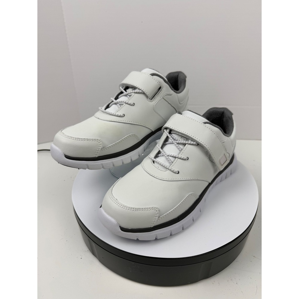 Anodyne Shoes for Custom Insoles Womens White Leather Adjustable Shoes Size‎ 7M